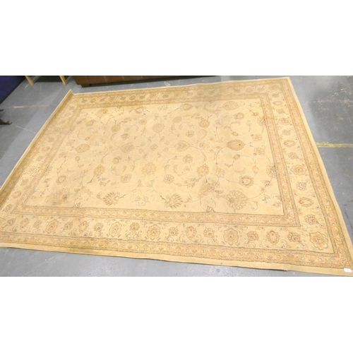 68 - Large modern cream ground rug.