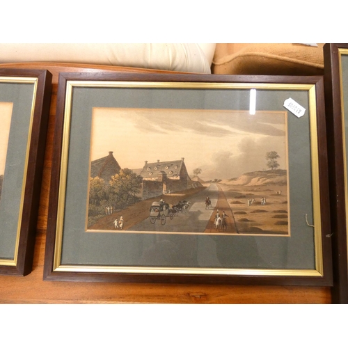 82 - Three colour prints, Battle of Waterloo.