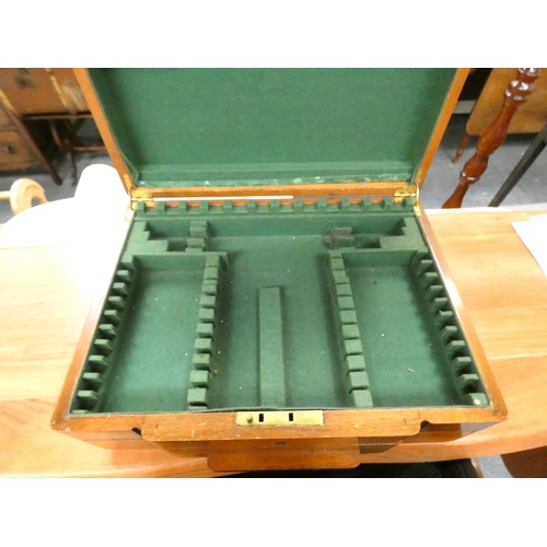 85 - Art Deco style mahogany cutlery box.