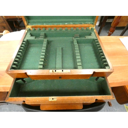 85 - Art Deco style mahogany cutlery box.