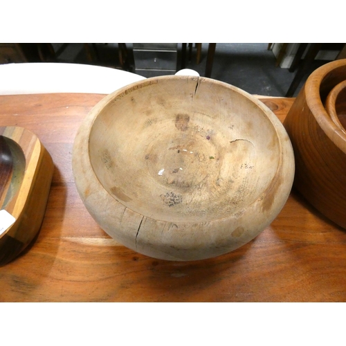 87 - Four various treen bowls.