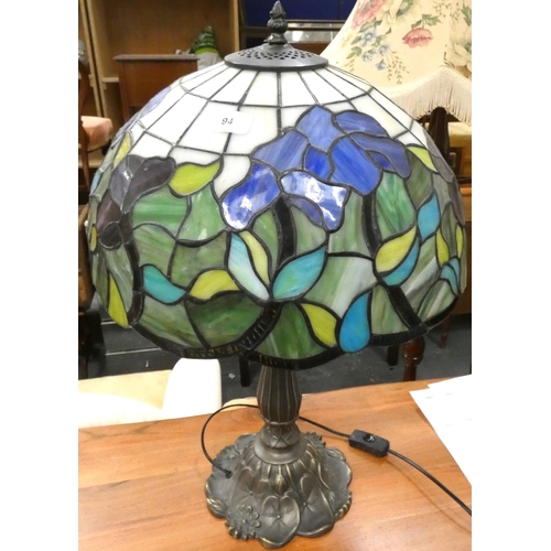 94 - Large modern Tiffany style table lamp.