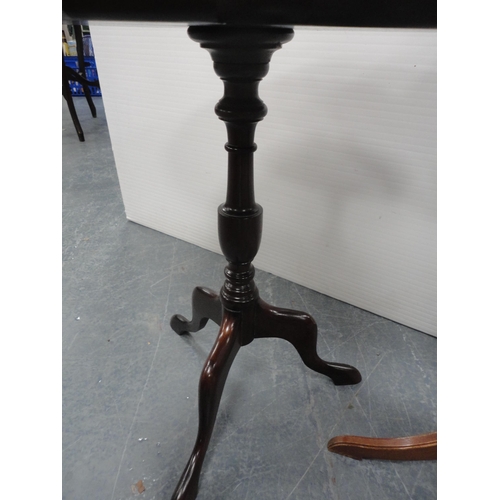 325 - Mahogany occasional table on tripod supports and another.  (2)