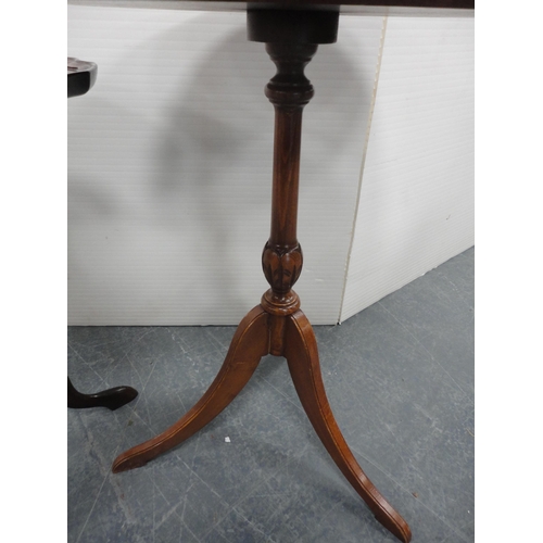 325 - Mahogany occasional table on tripod supports and another.  (2)