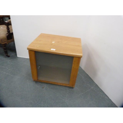 345 - Contemporary bedside cabinet and an electric plate warmer.