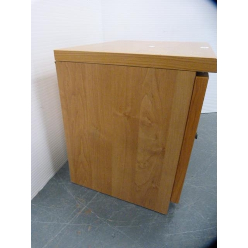 345 - Contemporary bedside cabinet and an electric plate warmer.