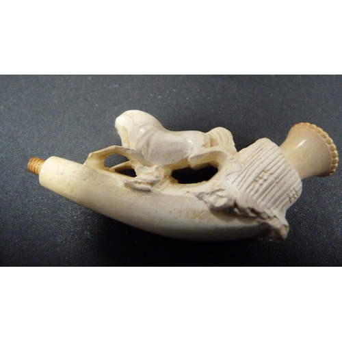 236 - Group of meerschaum pipes and cheroot holders to include a silver-mounted cheroot holder, all in fit... 