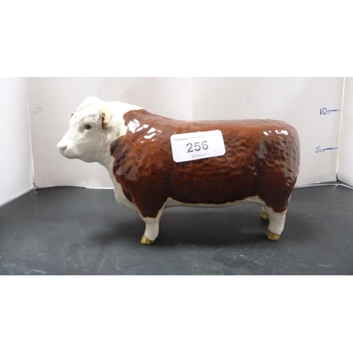 256 - Beswick figure of a Hereford bull, 'Champion of Champions'.