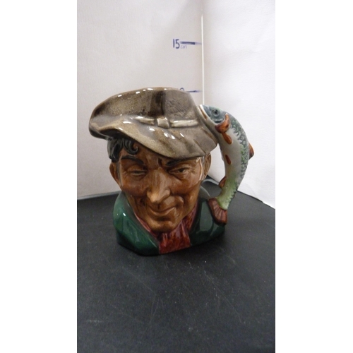 258 - Large Royal Doulton character jug modelled as Robinson Crusoe, small Royal Doulton character jug 'Th... 