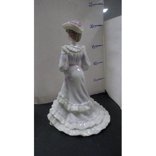 261 - Royal Doulton figure 'Springtime', HN 3477, and a Coalport figure 'Louisa at Ascot' from the Golden ... 