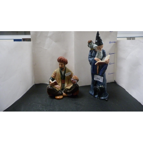 262 - Royal Doulton figure 'The Wizard' HN 2877 and another Royal Doulton figure, 'Omar Khayyam' HN 2247. ... 