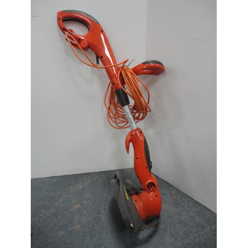 306 - Two Flymo strimmers and a Macallister strimmer, all electric.