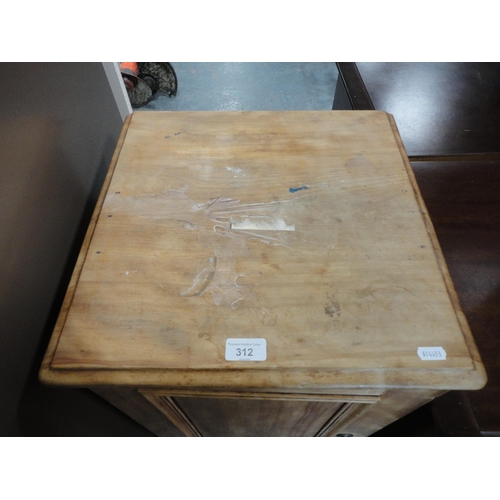 312 - Late Victorian walnut bedside locker.