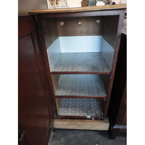 312 - Late Victorian walnut bedside locker.