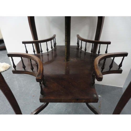 323 - Edwardian inlaid mahogany book table.