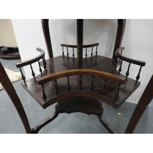 323 - Edwardian inlaid mahogany book table.