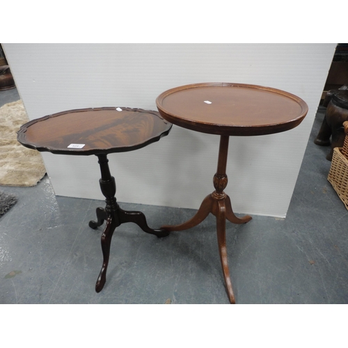 325 - Mahogany occasional table on tripod supports and another.  (2)