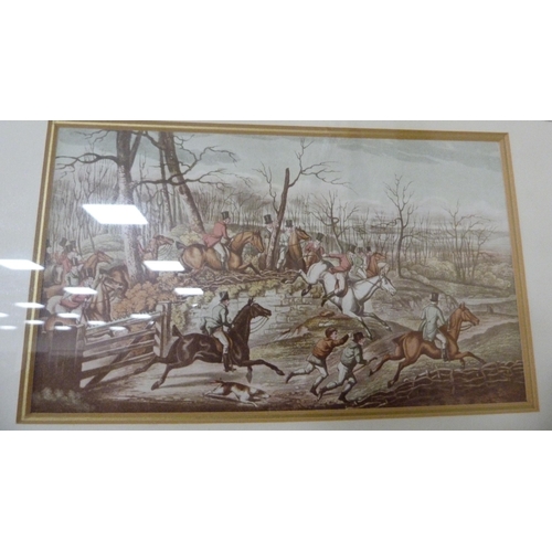 69 - Pair of coloured hunting prints.  (2)