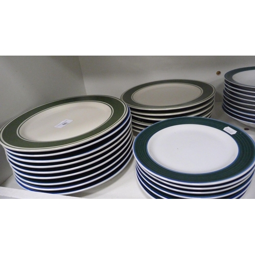 86 - Rayware part breakfast set and other dinner plates (one shelf).