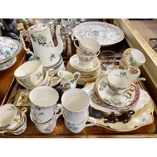 251 - Collection of various tea ware, Hammersley coffee set etc