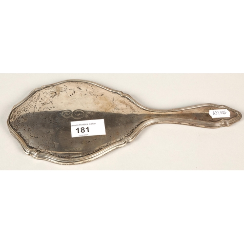 181 - Silver backed ladies hand mirror