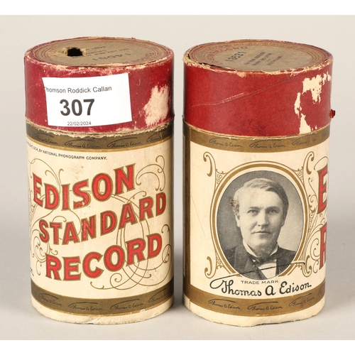 307 - Two Edison phonograph records