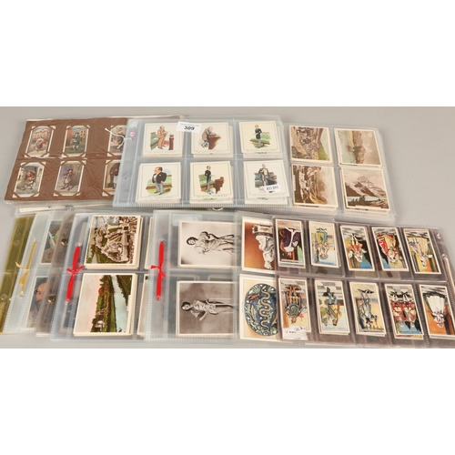 309 - Various cigarette cards to include 'Notable MPs', 'Old Silver', etc