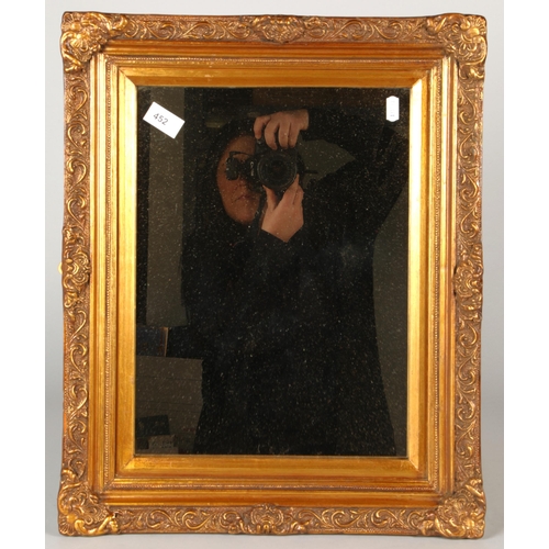 452 - Gilt framed mirror, 53.5cm x 43.5cm (incl. frame)