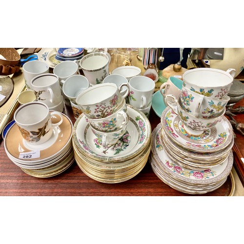 282 - Susie Cooper part coffee set and other assorted teaware, etc