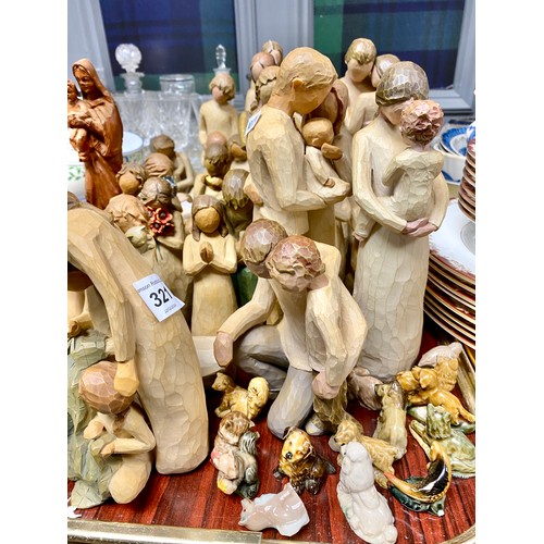 321 - Quantity of Willowtree ornament figures and assorted Wade whimsies