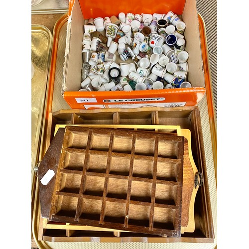 317 - Quantity of thimbles with display racks