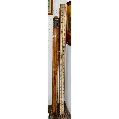 498 - Hardwood tripod stand, 148cm height