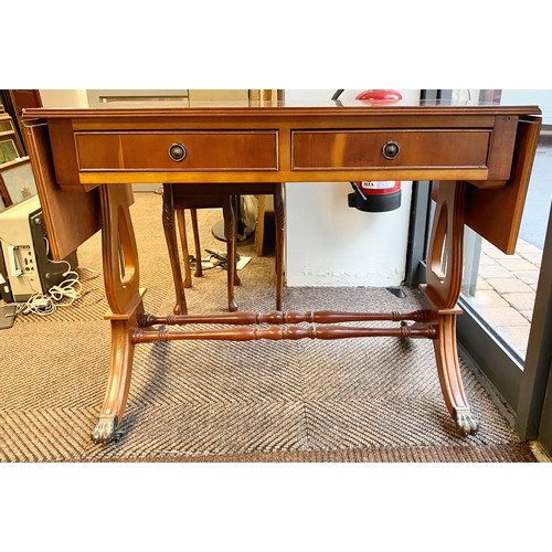 504 - Yew drop leaf sofa table