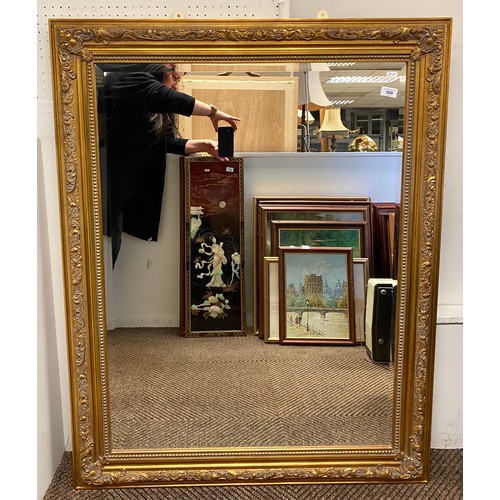 509 - Large gilt-framed mirror, H 122cm, W 95cm