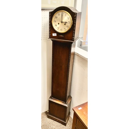 515 - Oak grandmother clock, H 135.5cm