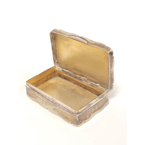 36 - Silver rectangular snuff box 'Newcastle Admirers' `John Taylor 1898`, Birmingham 1892. 75mm x 49mm.