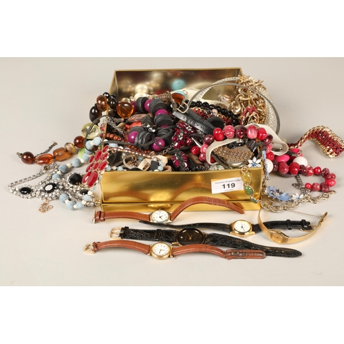 119 - Box of costume jewellery