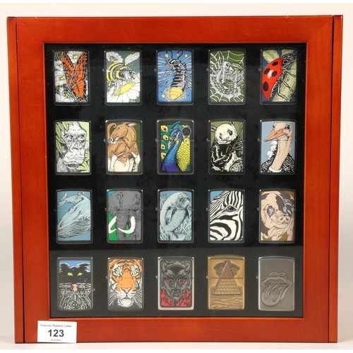 123 - Set of twenty limited edition Zippo lighters in box