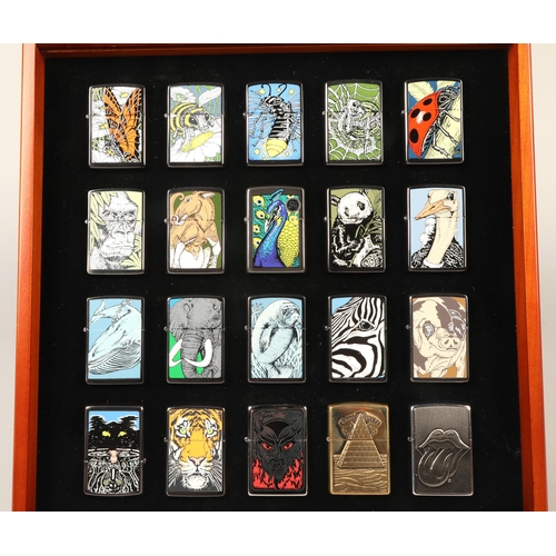 123 - Set of twenty limited edition Zippo lighters in box