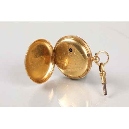 126 - Gents 18 ct gold open face pocket watch.Total weight 57.8 grams