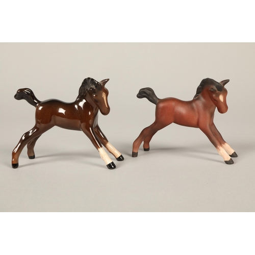 144 - Beswick figure of young spirit and two Beswick foals (3)