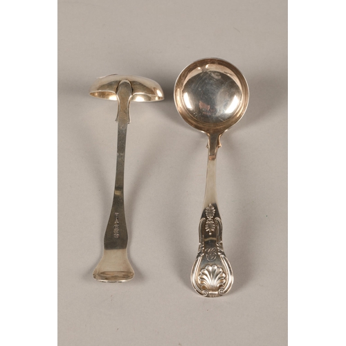 186 - Pair of Scottish Victorian queens pattern cream ladles 70 grams