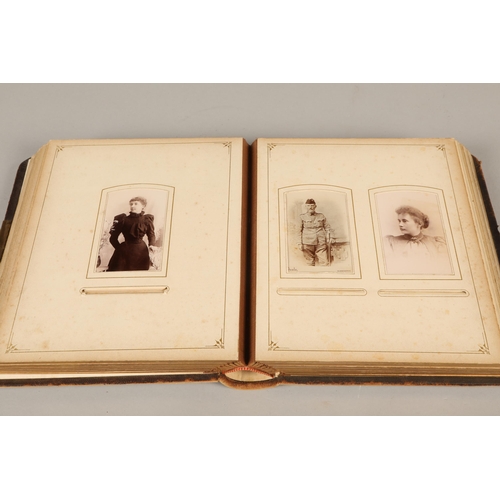 221 - Edwardian photo album containing family portraits