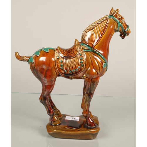 32 - A Beswick pottery figure of a Tsang horse, model No. 2205, height approx 33.5cm'(Damages)