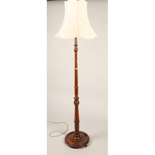 538 - Carved hardwood lamp, approx. 150cm height