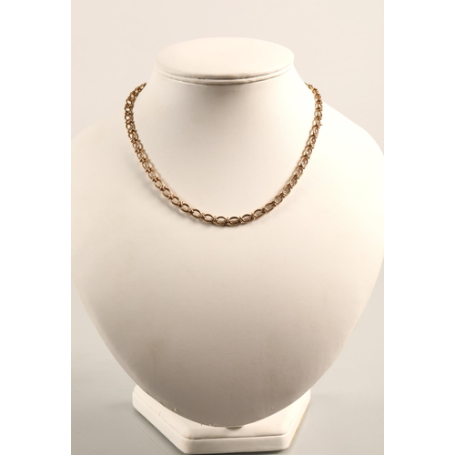 76 - 9 ct gold linked chain,19 grams