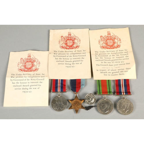 96 - Collection of WWII medals to include The Defence Medal,