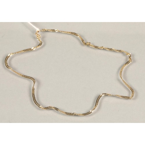 91 - 9 ct gold twist chain,2.8 grams