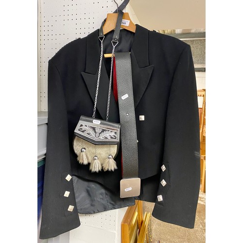 548 - Bonnie Prince Charlie jacket, waistcoat, sporran and belt