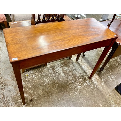 576 - Large hall table, H 89cm, W 118.5cm, D 47.5cm